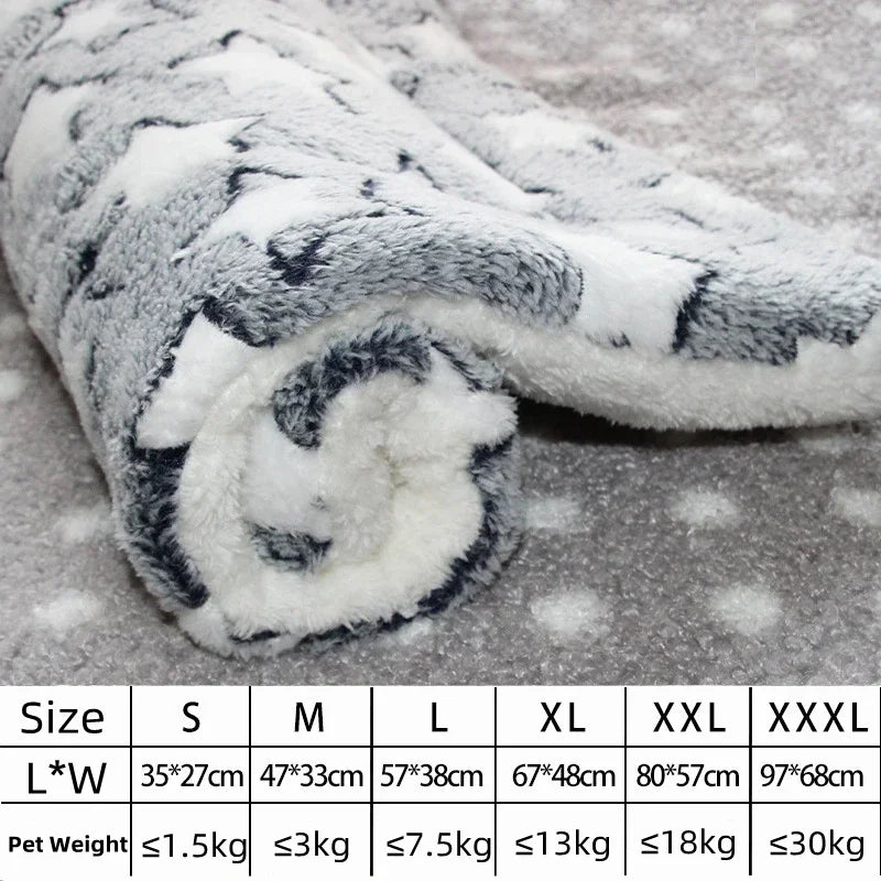 Flannel Pet Mat – Thick Sleeping Blanket Bed for Dogs & Cats, Soft Pet Rug for Small to Large Pets
