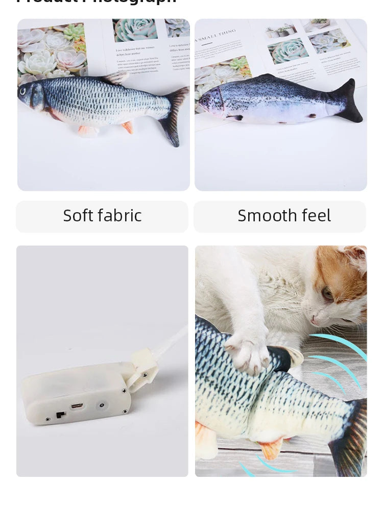 USB Floppy Fish Toy – Electric Chew Toy for Cats & Dogs