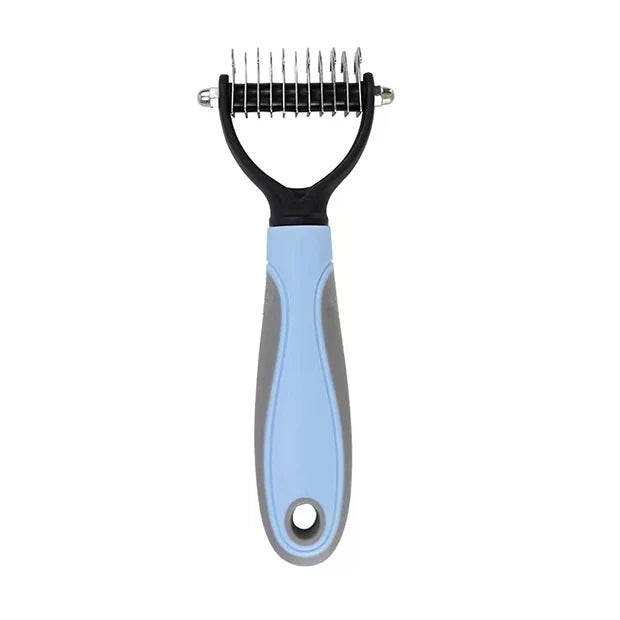 Grooming Tool with Knot Cutter – Reduces Shedding, Untangles Fur, and Keeps Coats Healthy