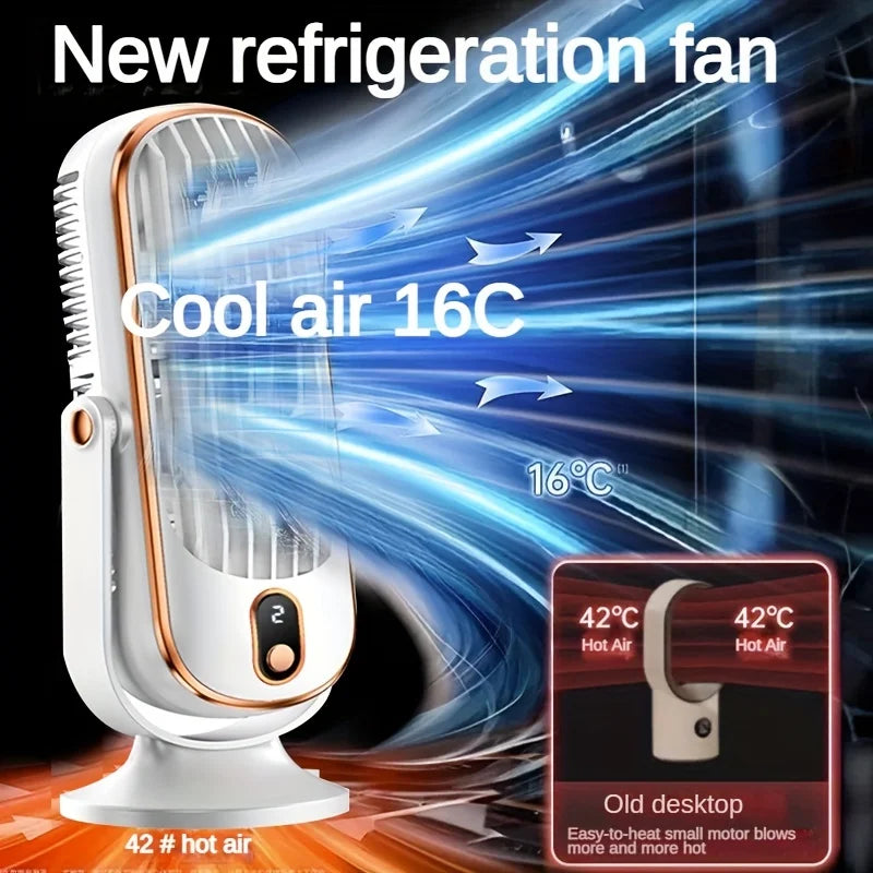 ❄️ 1PC Portable Air Conditioning Fan – 5-Speed Air Cooler with Large Battery, Dual Electric Motors, 720° Surround Cooling
