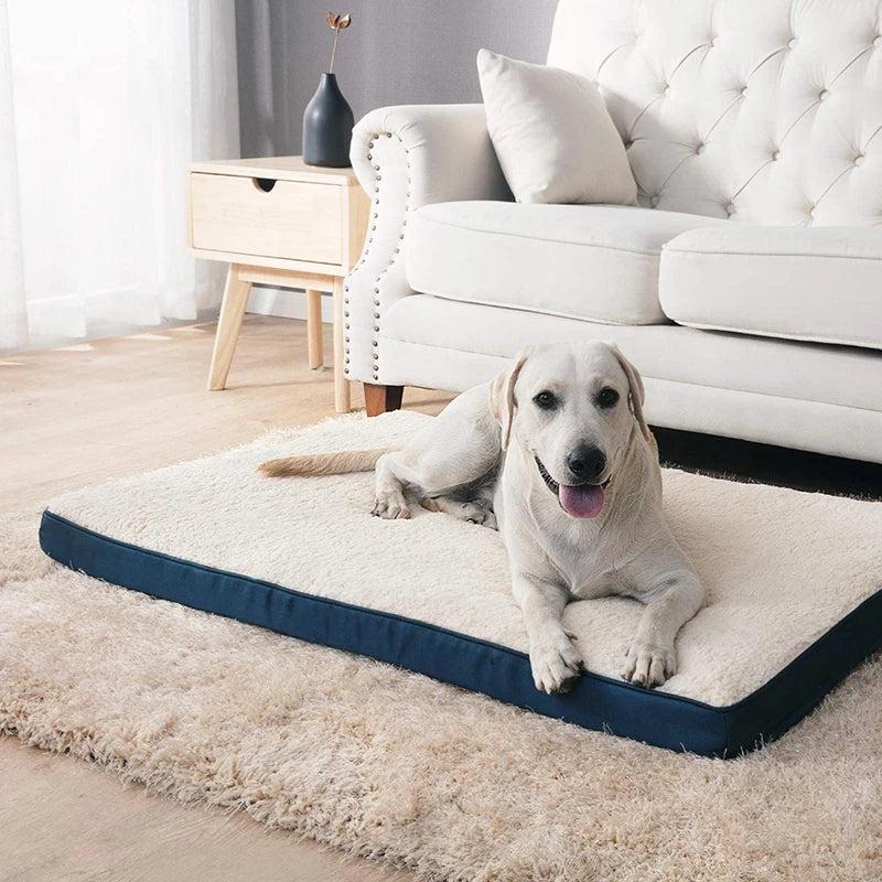 Large Elastic Sponge Dog Bed – All-Season Washable Pet Sofa Mat for Medium & Large Dogs, Cat Cushion Nest with Non-Slip Base