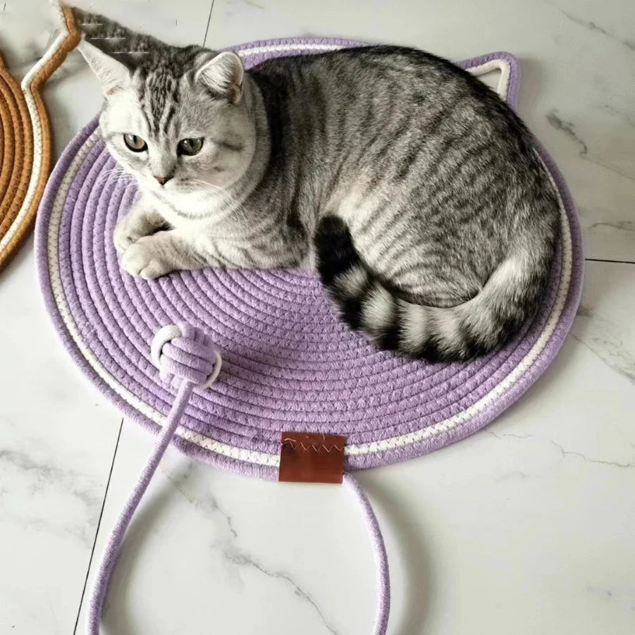 Cotton Rope Cat Scratching Mat – Durable Wear-Resistant Claw Grinder & Scratcher Toy