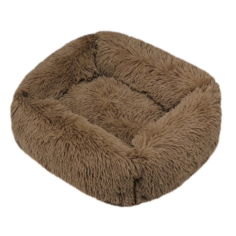 Winter Plush Rectangle Dog Bed – Warm Pet Sofa Mat for Small, Medium & Large Dogs & Cats