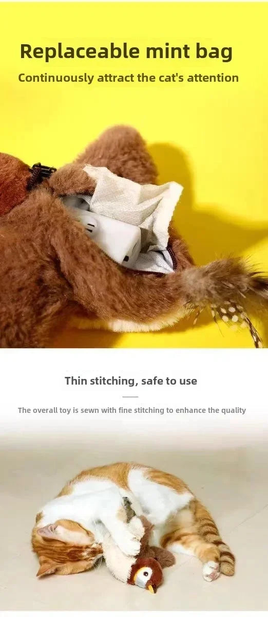 Remote Control Fluttering Sparrow Cat Toy – Realistic Bird Movements for Interactive Play