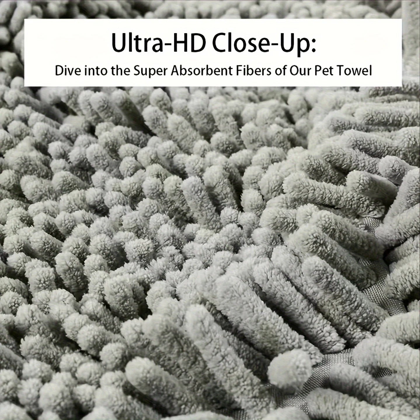 Chenille Pet Bath Towel – Quick Absorbent Dog & Cat Towel for Fast Drying