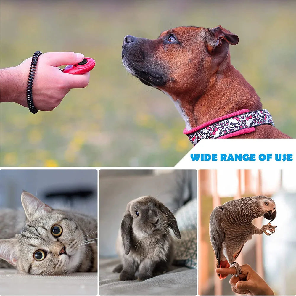 2-Pack Dog Training Clicker with Wrist Strap – Lightweight, Durable, Easy-to-Use Pet Clicker for Dogs, Cats, Birds & Horses