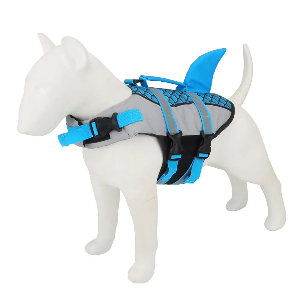 🦈 Scales Shark Swim Dog Life Jacket – Summer Pet Swimwear & Safety Vest 🐾