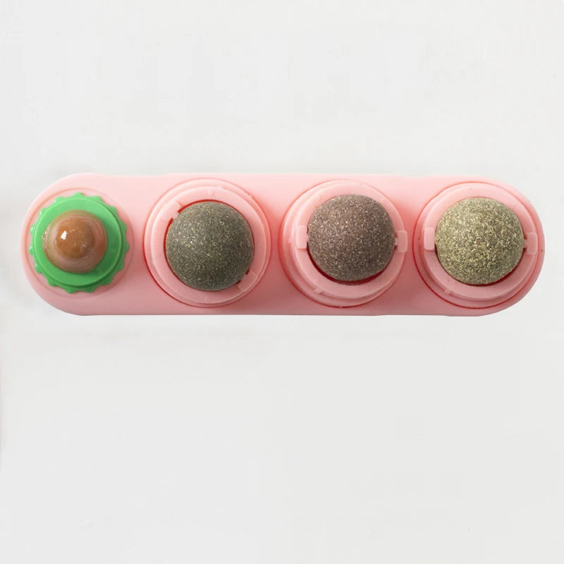 Catnip Silvervine Balls – Edible Wall Chew Toys for Dental & Energy Boost