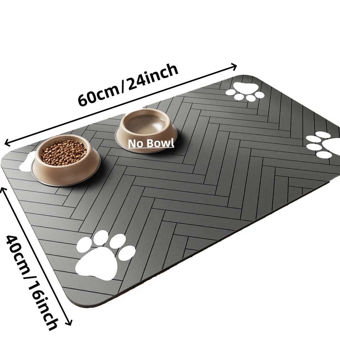 Absorbent Pet Feeding Mat with Waterproof Rubber Backing – Quick Dry Placemat for Dog & Cat Bowls