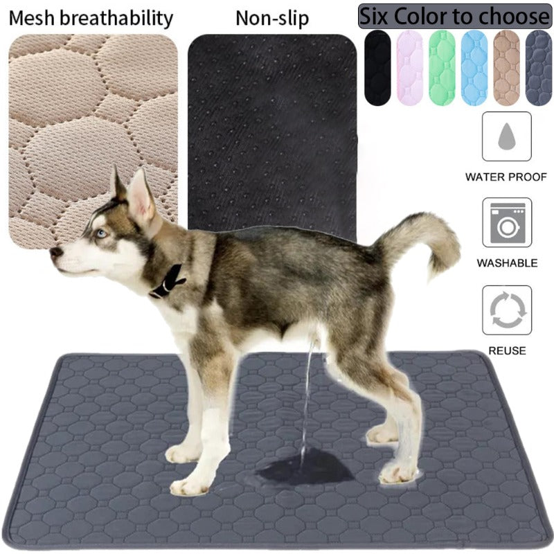 Reusable Dog Pee Pad Blanket – Washable Absorbent Puppy Training Pad & Pet Bed Urine Mat for Car Seat Protection