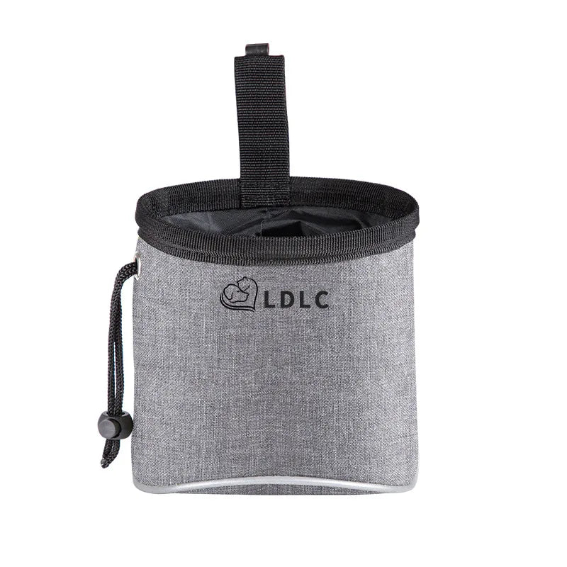 Dog Treat Training Pouch with Built-in Poop Bag Dispenser – Outdoor Pet Training Bag for Toys, Kibble & Treats