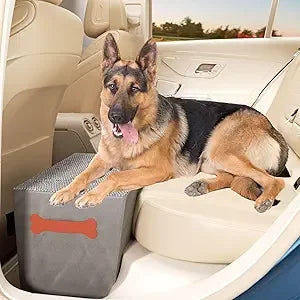 Dog Car Seat Extender Ramp – Hard Bottom Stairs for Car, Bed & Sofa