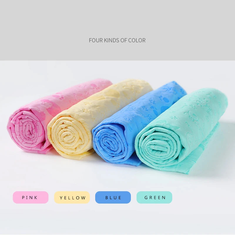 Synthetic Deerskin Pet Bath Towels – Quick-Drying, Lint-Free Towel with Storage Bucket