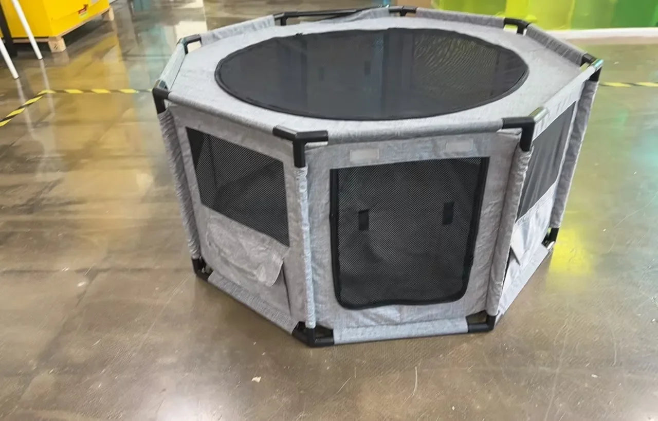 Portable Dog Playpen – Indoor/Outdoor Water-Resistant Pet Exercise Cage, Crate & Kennel for Dogs, Cats & Small Animals