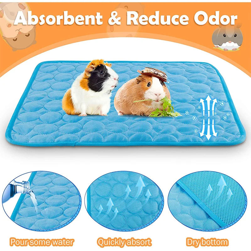 Cooling Cage Liners for Guinea Pigs – Breathable Summer Pee Pads for Small Animals, Rabbits, Chinchillas & Hamsters
