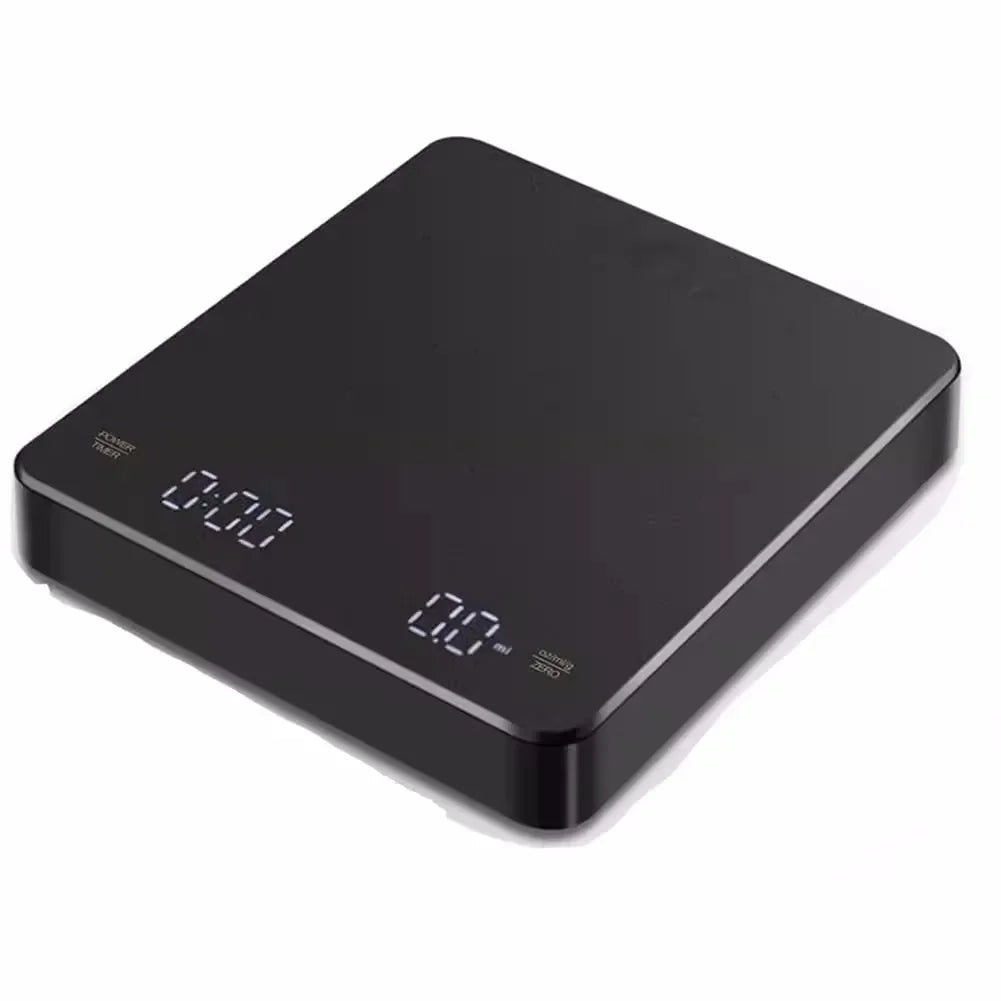 ☕ Digital Rechargeable Coffee Scale with Timer – LED Screen, USB Charging, 3kg Max, 0.1g Precision
