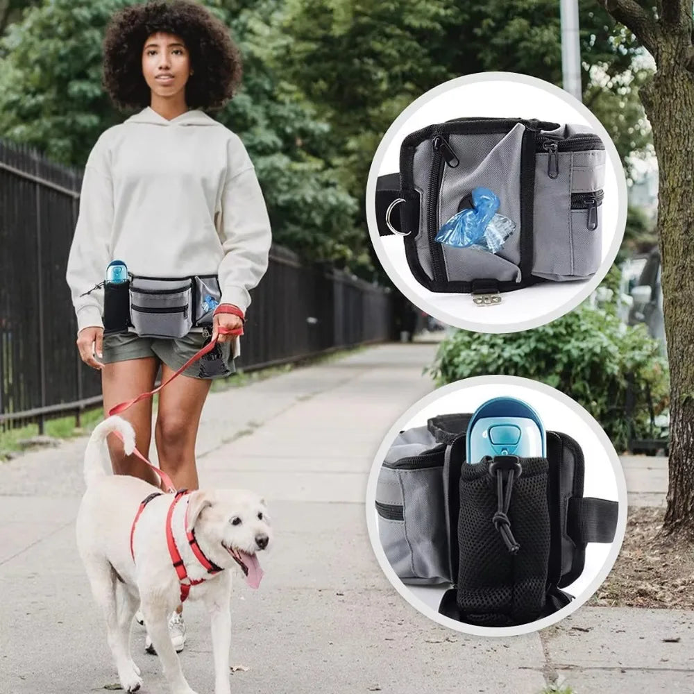 🎒 Dog Training & Walking Waist Bag – Hands-Free Treat Pouch with Water Cup Holder 🐶💧