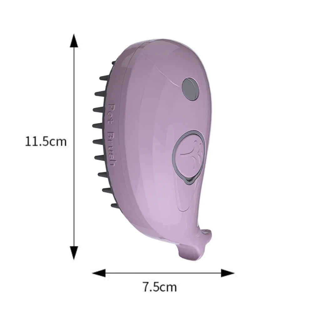 🐱 Spray Cat Brush 3-in-1 – Steamy Electric Dog & Cat Grooming Comb with Hair Removal & Massage