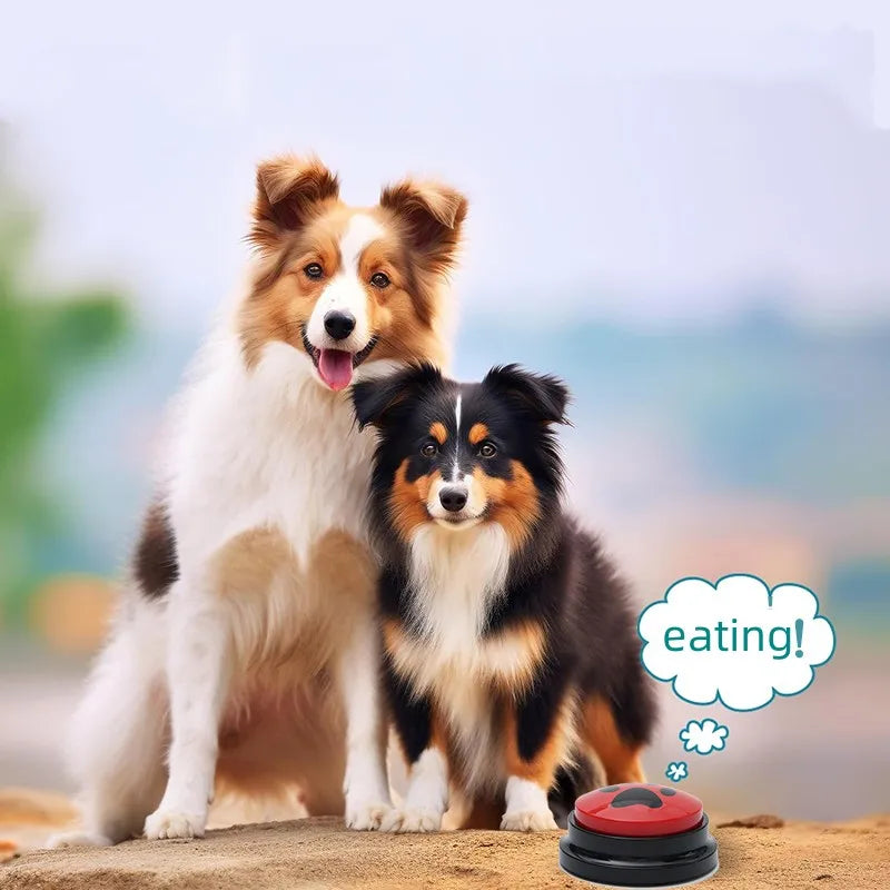 🎤 Pet Communication Button – Recordable Talking Training Toy with Cute Claw Print Design 🐾💡