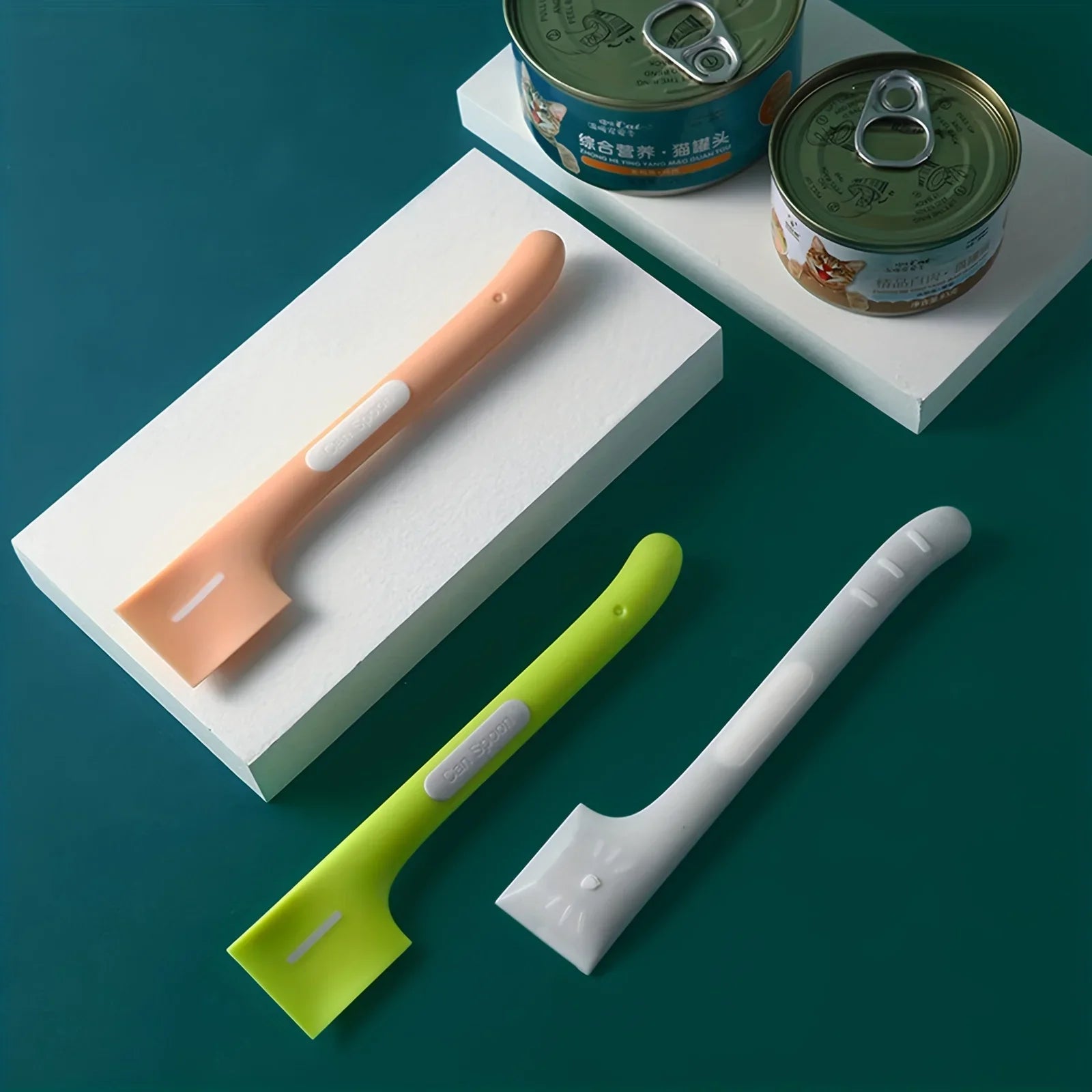 🥄 Multi-Functional Cat & Dog Canning Spoon – Lid Opener + Long-Handled Wet Food Scoop