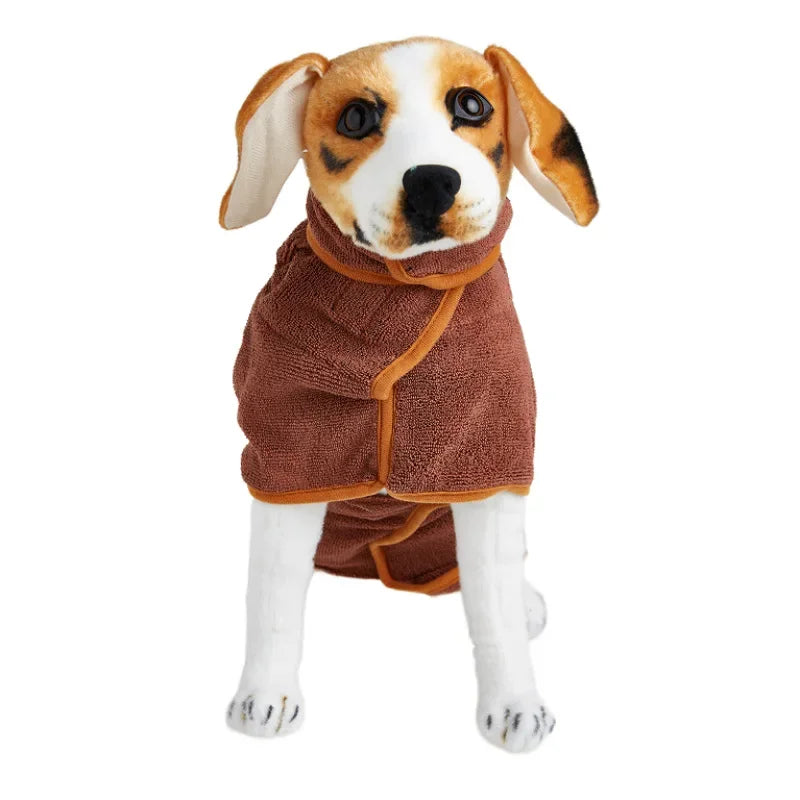 Pet Bathrobe Adjustable Towel – Super Fast-Drying Moisture Robe for Dogs (Large, Medium, Small)