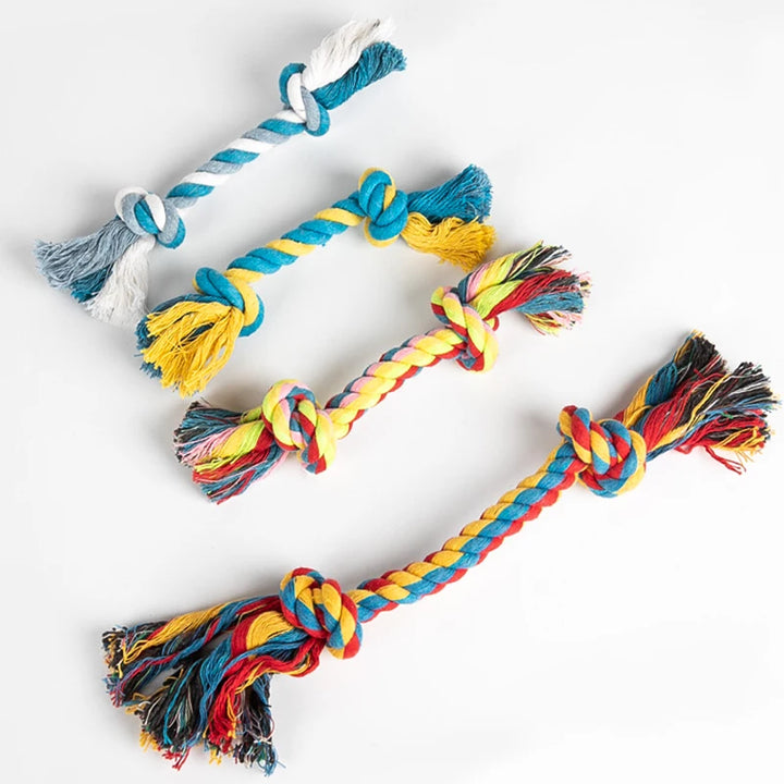 Rope Ball Dog Toy – Durable Cotton Chew & Tooth Cleaning 🐾⚽
