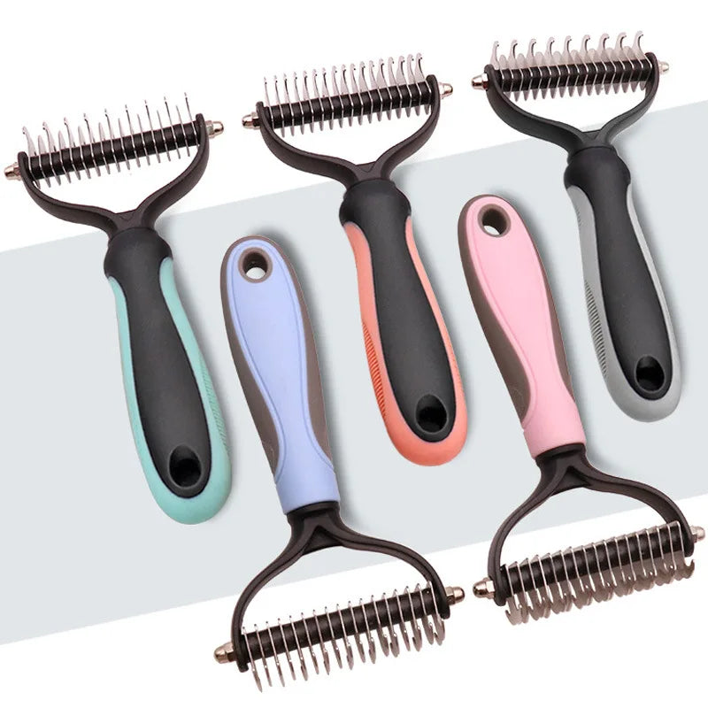 All-in-One Dog & Cat Hair Remover Brush – Grooming Comb for Long, Short & Curly Hair