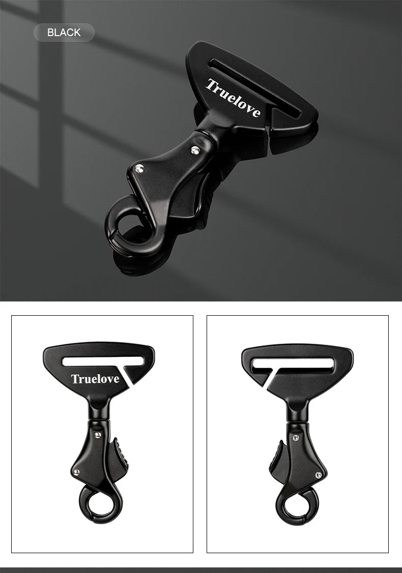 Truelove Pet Car Seat Belt Safety Buckle – TLM1993, Lightweight Aluminum Alloy for Collar or Harness, Portable Travel Restraint