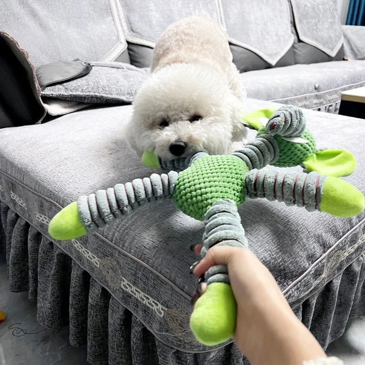 Indestructible Squeaky Plush Animal Dog Toy – Durable Chew & Dental Training Toy for Large Dogs