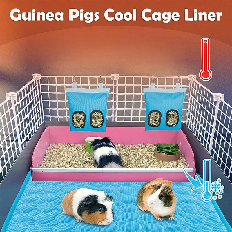 Cooling Cage Liners for Guinea Pigs – Breathable Summer Pee Pads for Small Animals, Rabbits, Chinchillas & Hamsters