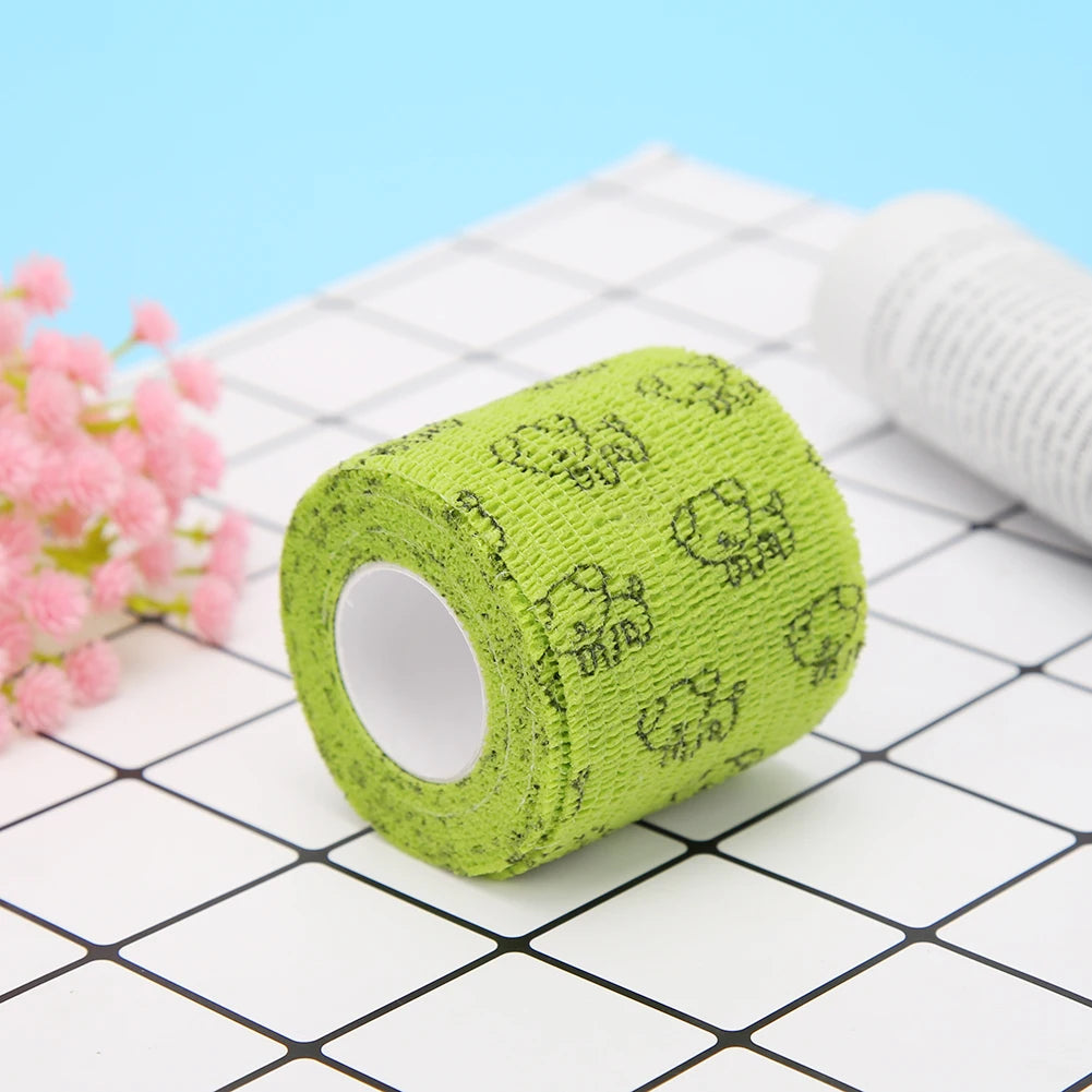 5Pcs Self-Adhesive Bandage Wrap for Dogs – Elastic First Aid Pet Leg Protector, Vet Tape Wrap (Green)