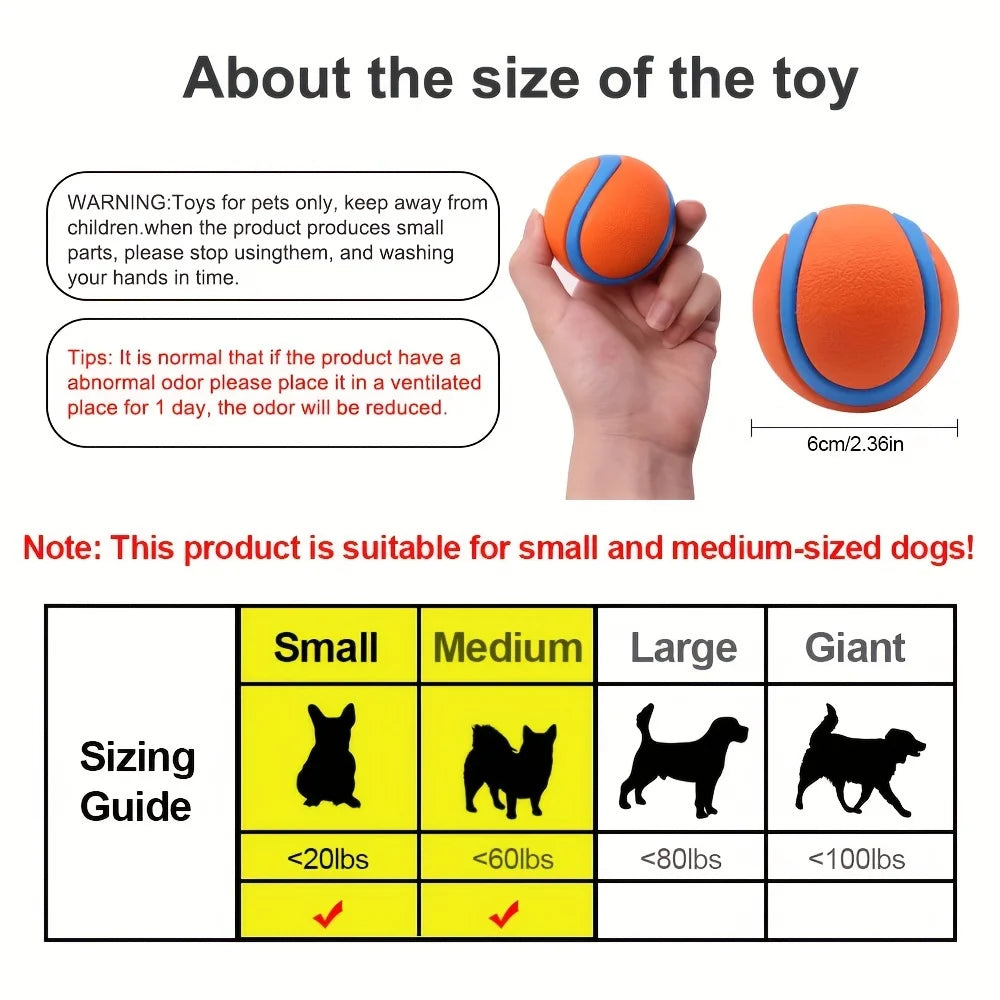 Tough Dog Fetch Ball – Solid Chew & Bouncy Play Toy ⚽🐾