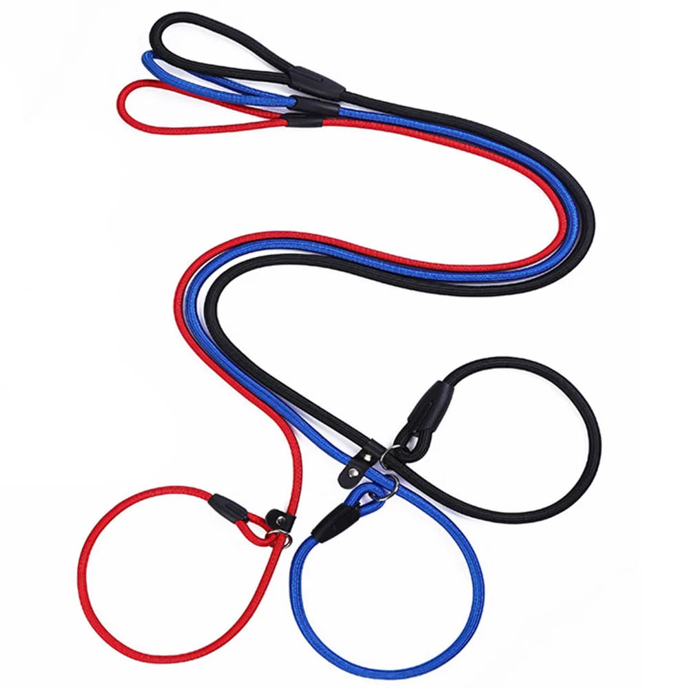 Slip Lead Dog Leash for Small Dogs – Anti-Choking P-Shaped Rope Leash for Puppy Training & Walking