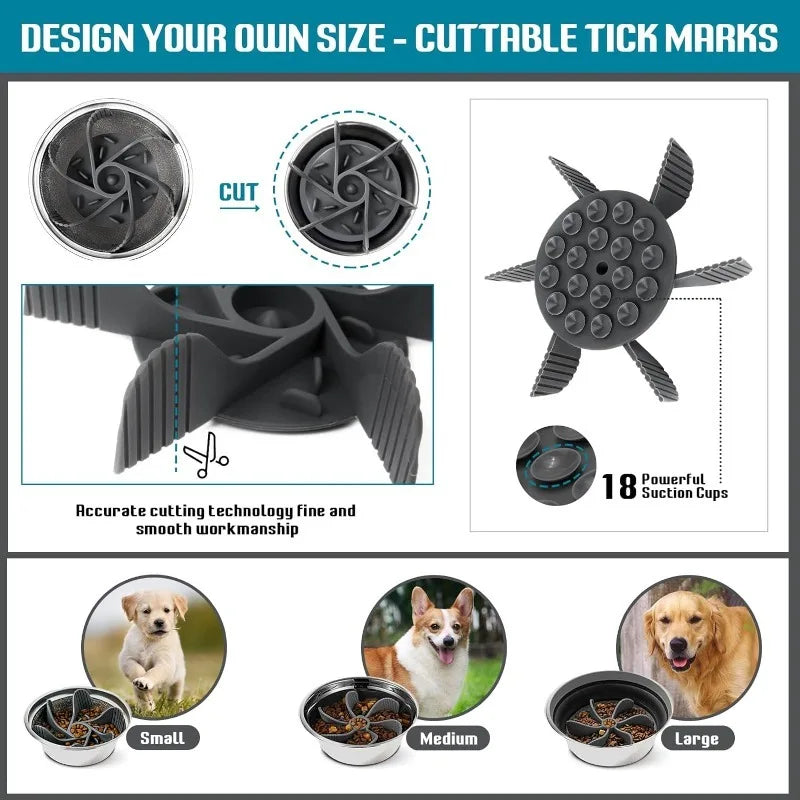 Suction Cup Slow Feeder Bowl – Anti-Choking & Easy-Clean 🐾🍽️