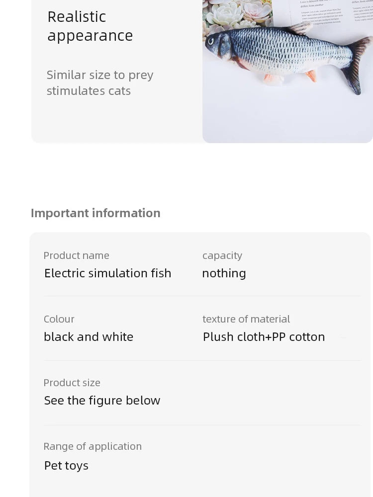 USB Floppy Fish Toy – Electric Chew Toy for Cats & Dogs