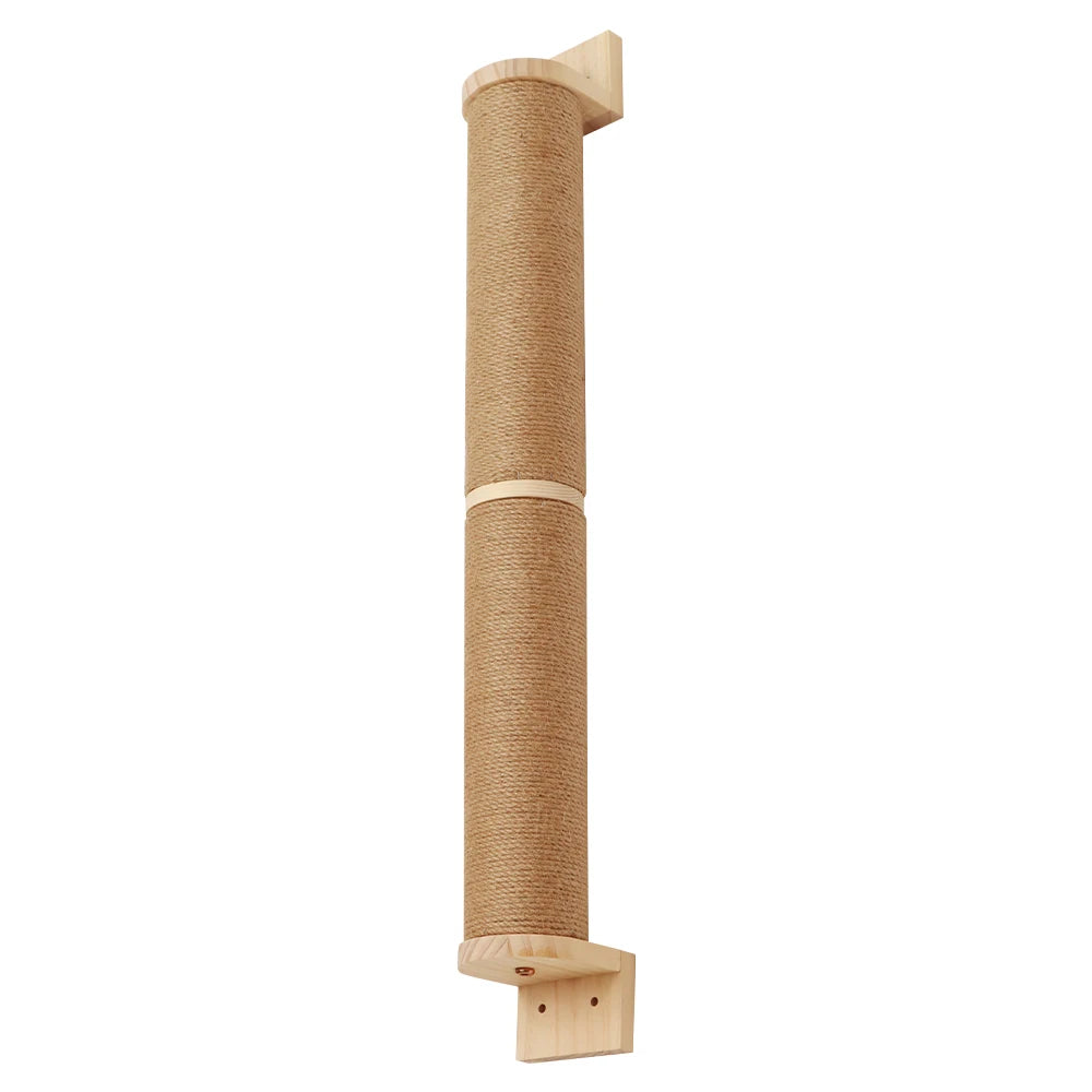 🐾 Wall-Mounted Cat Scratching Post – Wooden Kitten Tree with Thick Columns for Large Cats