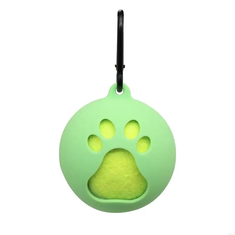 QXNB Tennis Ball Holder with Dog Leash Attachment – Hands-Free Pet Ball Cover Holder for Walks & Training