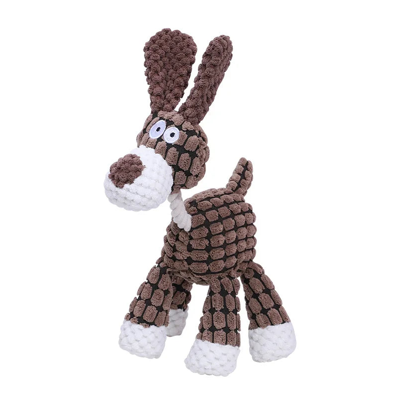 Plush Donkey Squeaky Dog Toy – Durable Chew & Training 🐾🧸