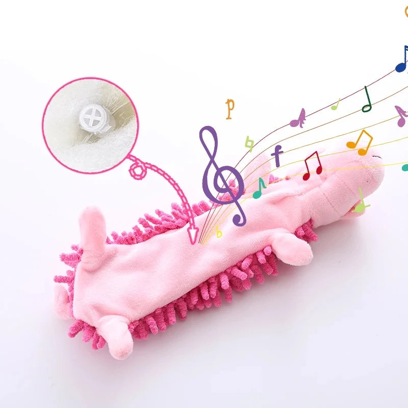 Plush Animal Dog Toy – Frog/Hippo Squeaky Chew 🐾🧸