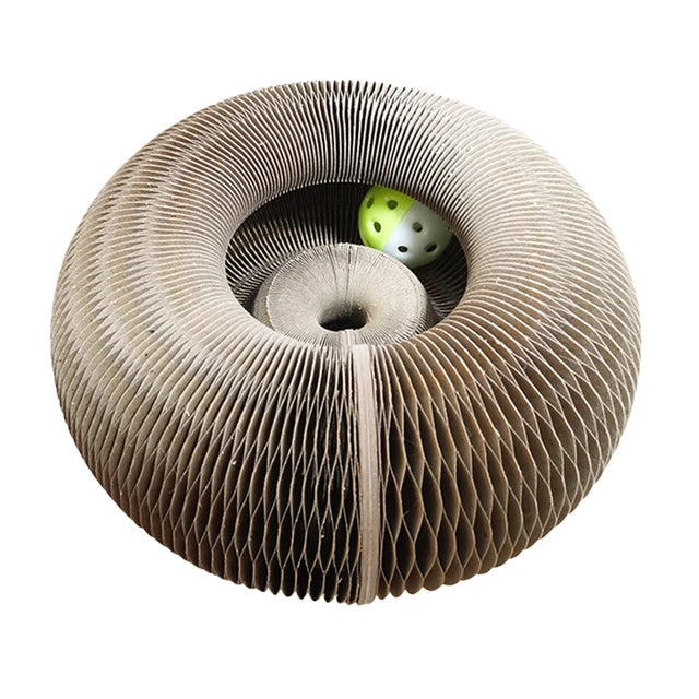 Magic Organ Cat Scratcher – Corrugated Round Claw Grinding Toy