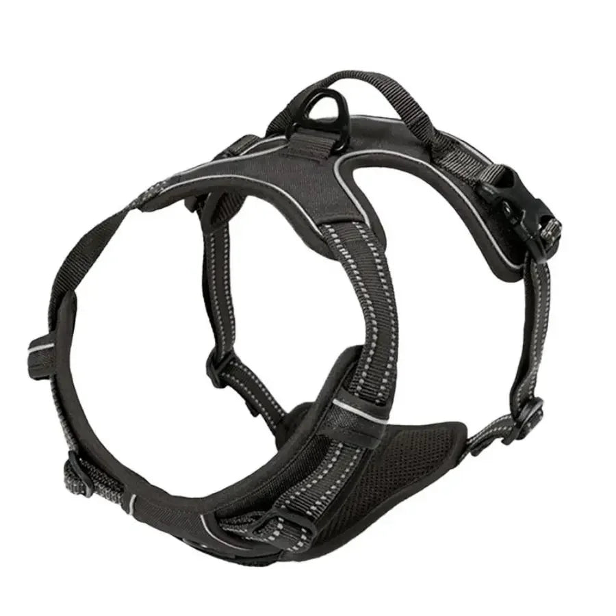 🐕 Heavy Duty No Pull Dog Harness – Front Clip, Reflective, with Easy-Control Handle