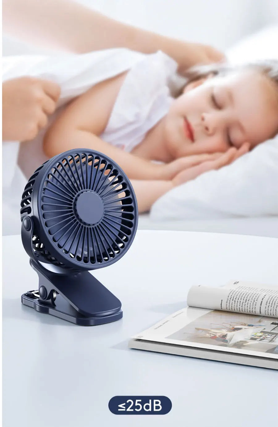 🌀 Xiaomi USB Handheld Clip Fan – Portable Rechargeable Mini Fan for Students & Travel