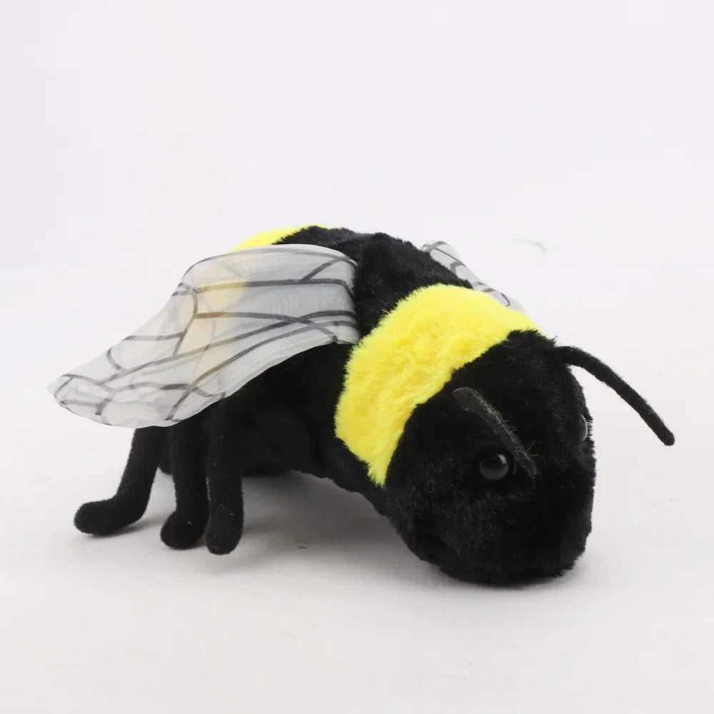 🐝 Lifelike Bee Plush Toy – Soft Stuffed Honeybee for Kids & Home Décor 🍯💛