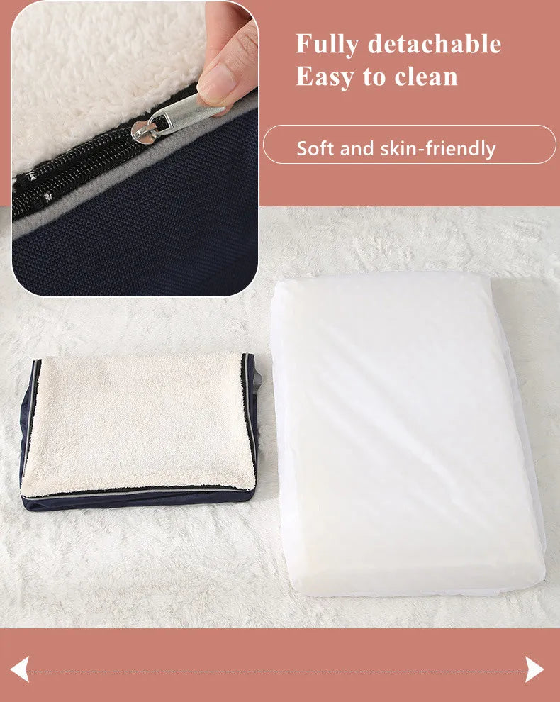 Large Elastic Sponge Dog Bed – All-Season Washable Pet Sofa Mat for Medium & Large Dogs, Cat Cushion Nest with Non-Slip Base