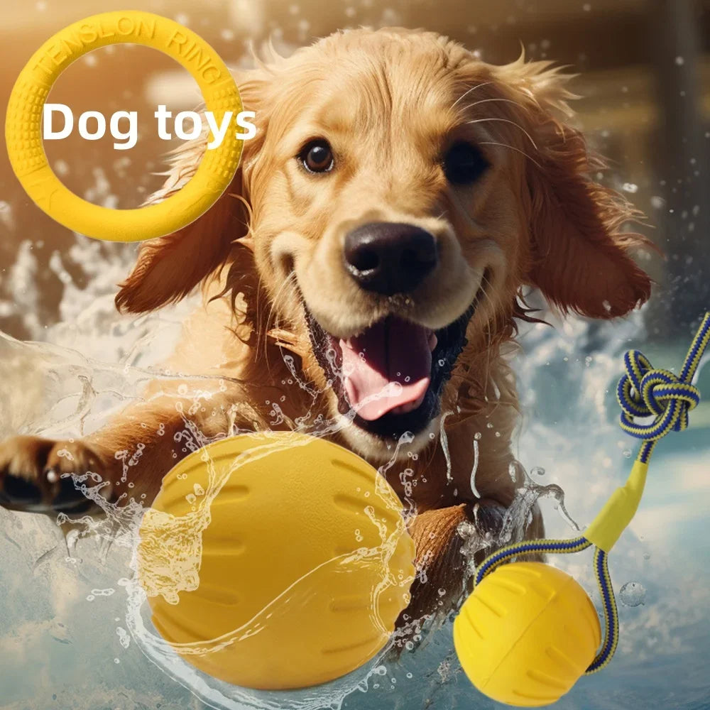 Indestructible Chew Ring Toy – Bite-Resistant Rope Ball for Dogs