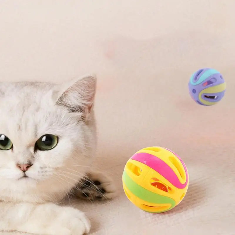 Cat Jingle Ball Toy with Bell – Interactive Hollow Pounce & Chase Toy for Kittens
