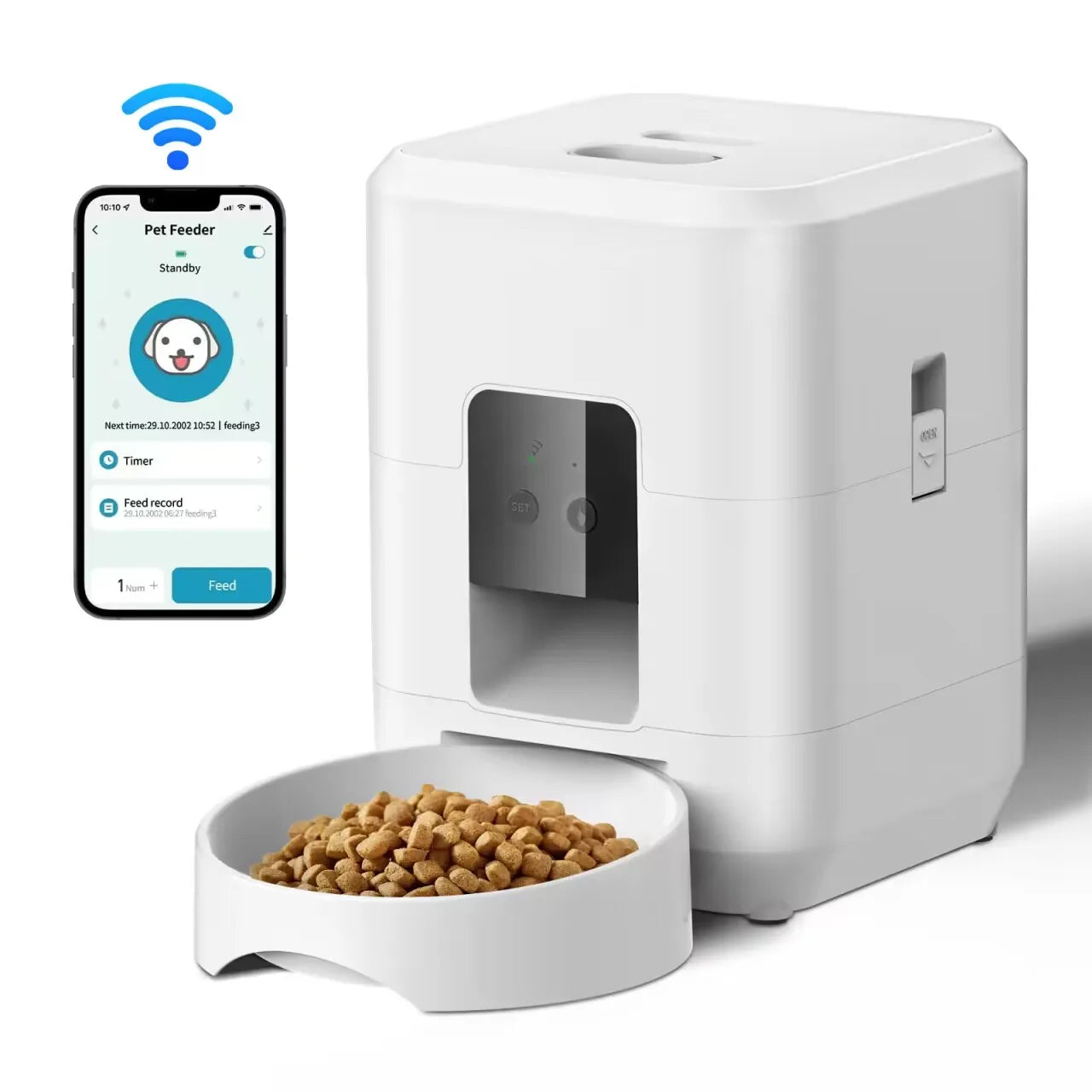 Smart Automatic Pet Feeder – Timed & Slow Feed for Cats & Dogs 🐾⏱️