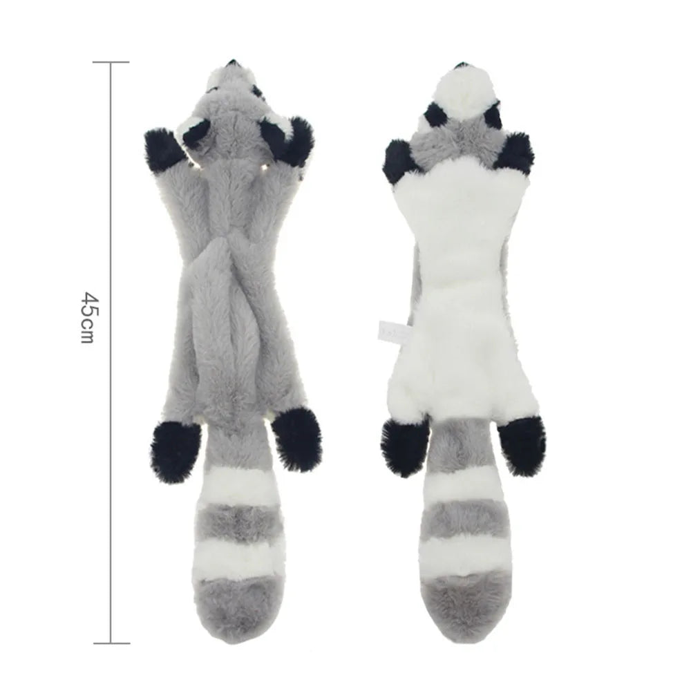 Stuffingless Animal Squeaky Dog Toy – Durable Crinkle Chew Toy with Built-In Squeakers