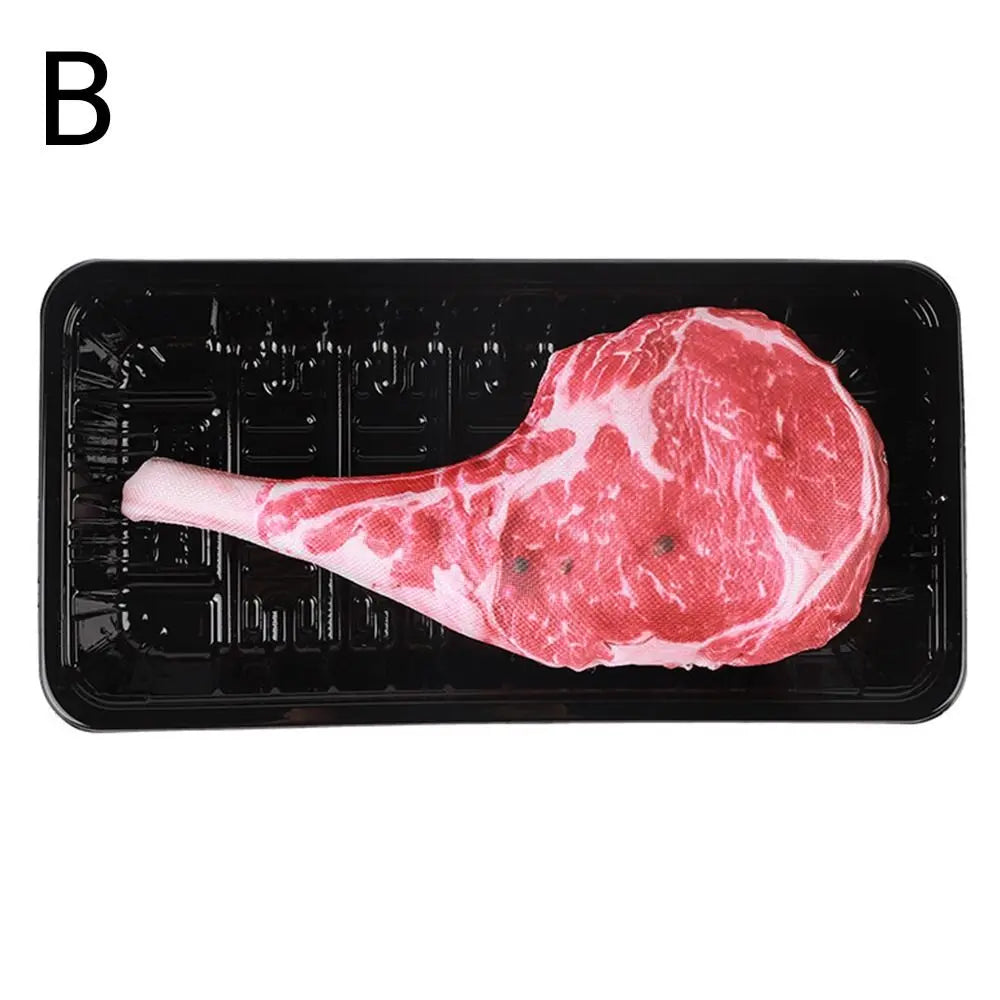 Squeaky Steak & Bone Dog Toy – Bite-Resistant Chew & Training Toy 🍖🐾