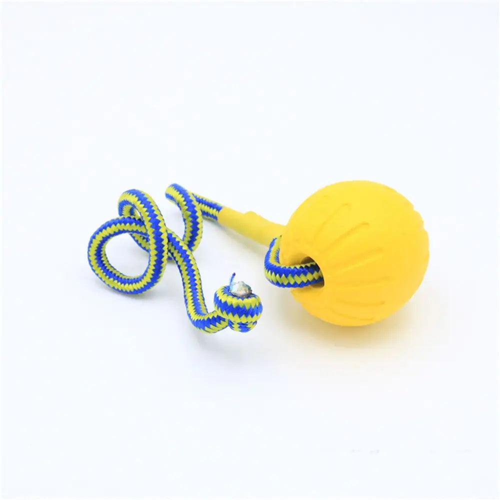 7cm/9cm Yellow Indestructible Rubber Ball Dog Toy